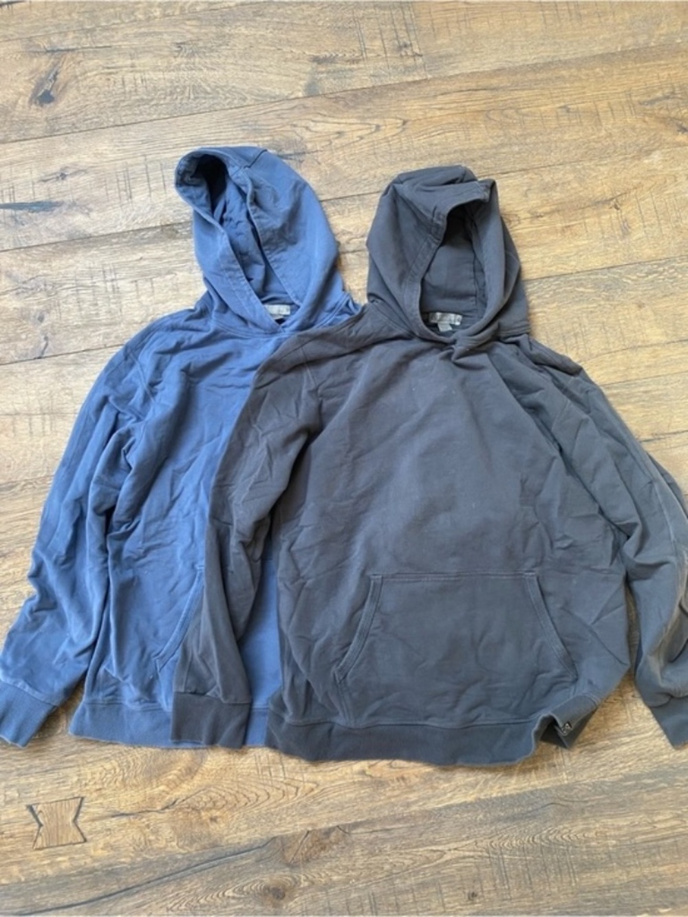 Bundle 2 Cloudveil Mens Hoodies Size L Slate Blue Charcoal Grey Used